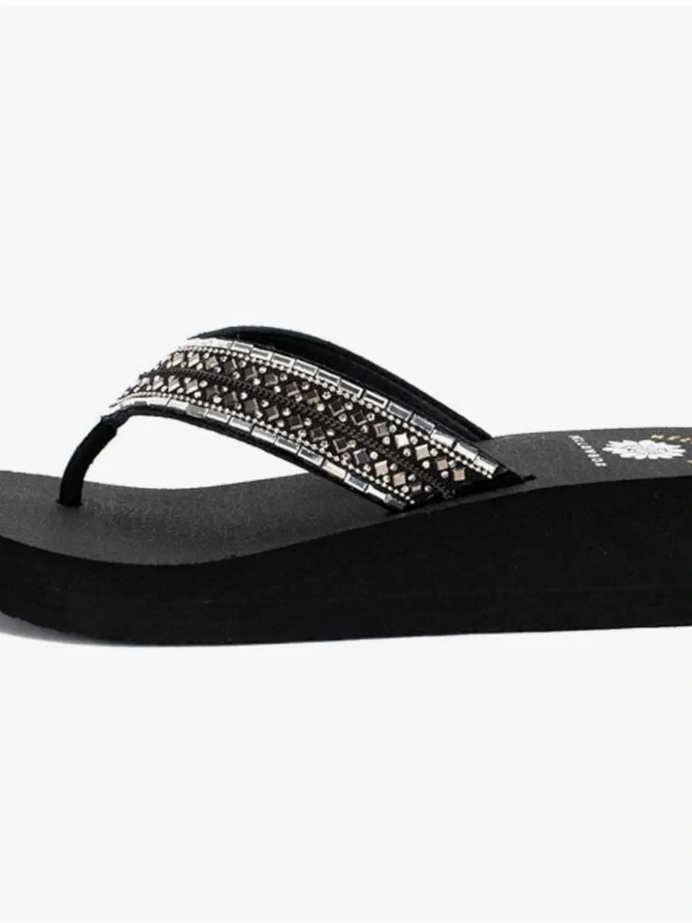 YELLOW BOX LEANAH BLACK SANDALS MEDIUM WIDTH NEW IN BOX - Picture 1 of 1